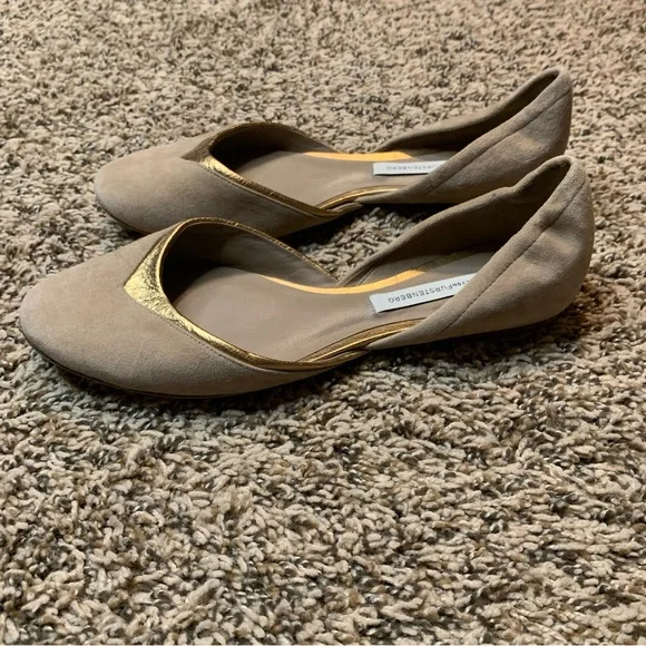 - 💛 RARE Suede Diane von Furstenberg Flats Sample Shoes - Picture 13 of 13